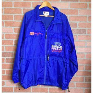 Vintage Chase Authentics Robert Yates Racing Nylon Jacket M Blue Ford 88
